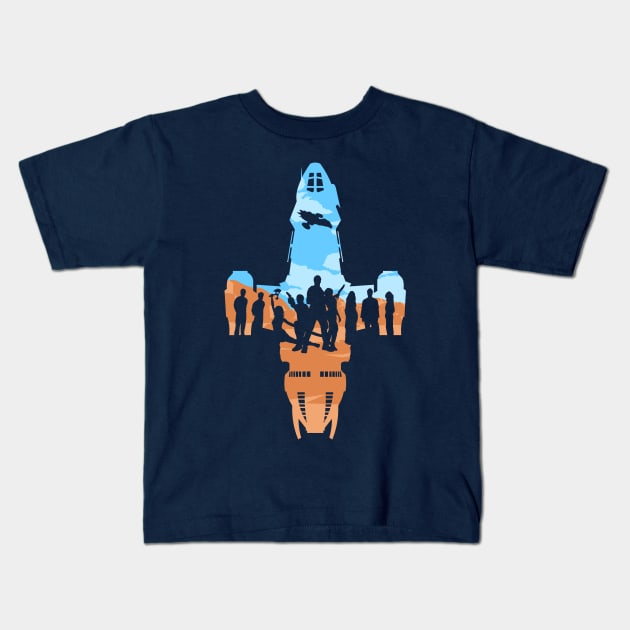 Big Damn Heroes Kids T-Shirt by TomTrager